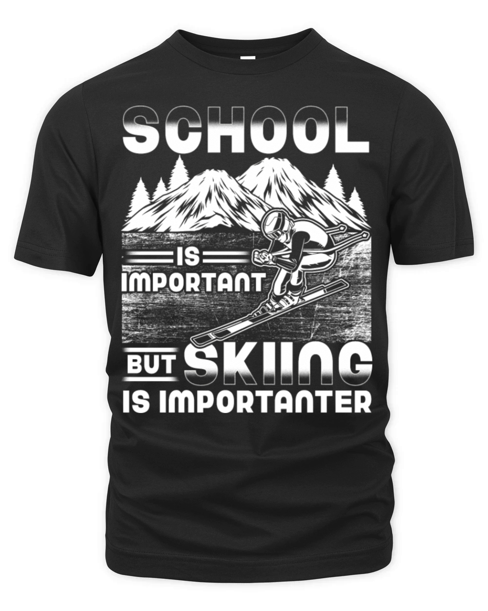 School Is Important But Skiing Is Importanter Ski Organic Unisex T-shirt