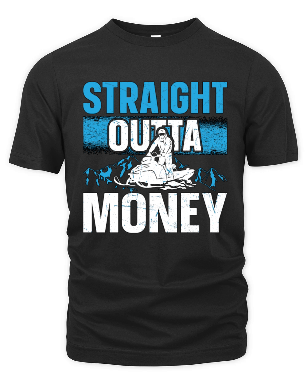 Snowmobile Racing Straight Outta Winter Sports Organic Unisex T-shirt