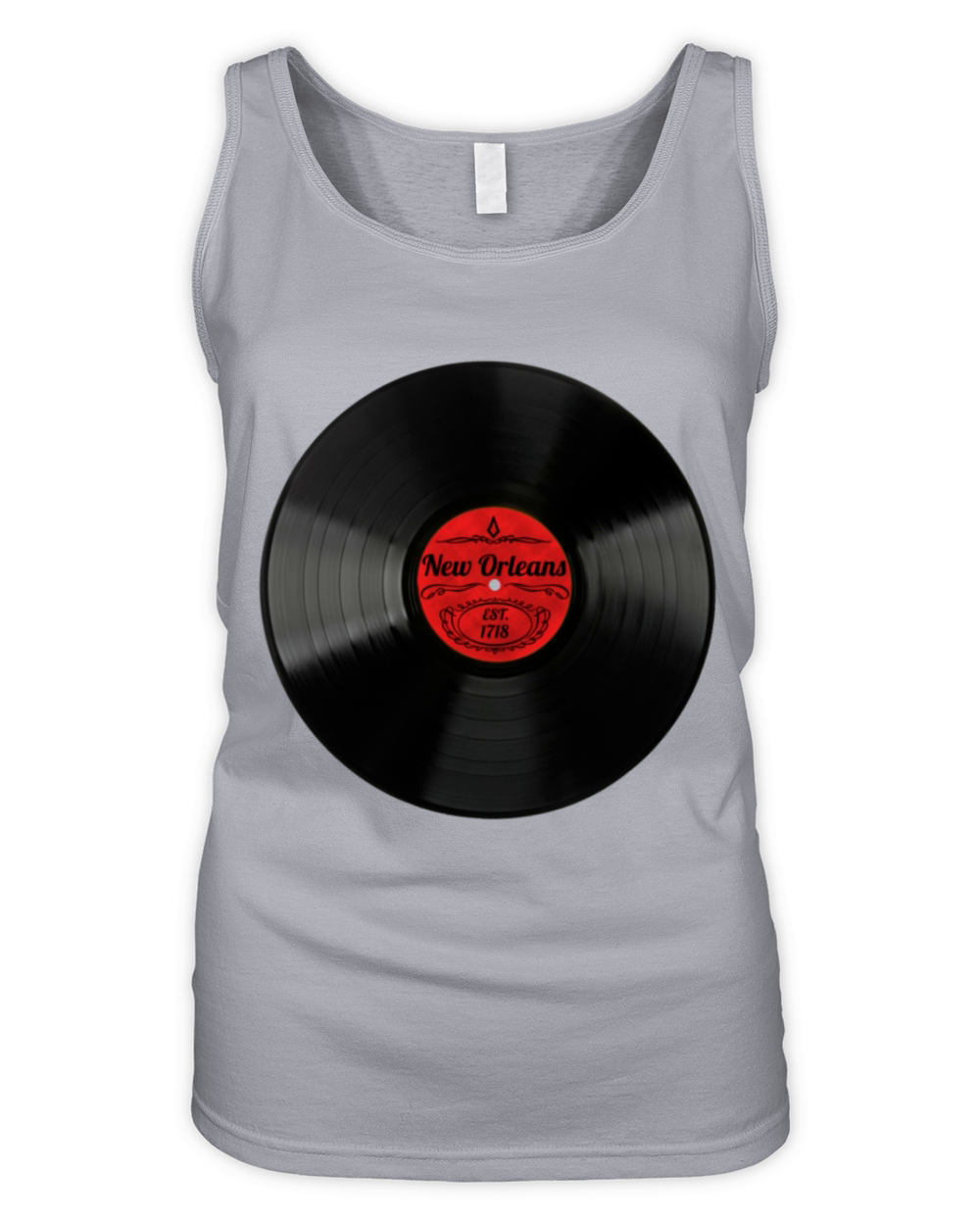 New Orleans Gift Retro Musical Art Vintage Vinyl Organic Women's Tank Top