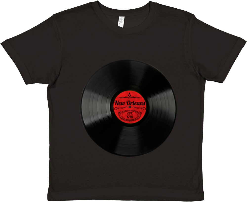 New Orleans Gift Retro Musical Art Vintage Vinyl Premium Kids Crewneck T-shirt