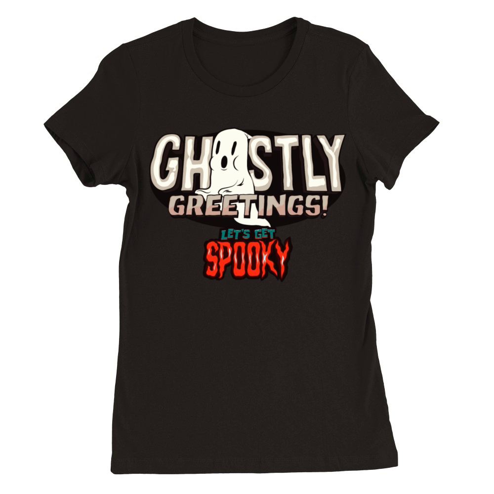 halloween ghost spooky horror for ghost lovers Premium Womens Crewneck T-shirt