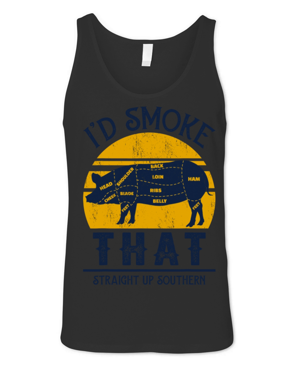 I d Smoke That Straight Up Southern Pig Vintage Unisex Jersey Tank