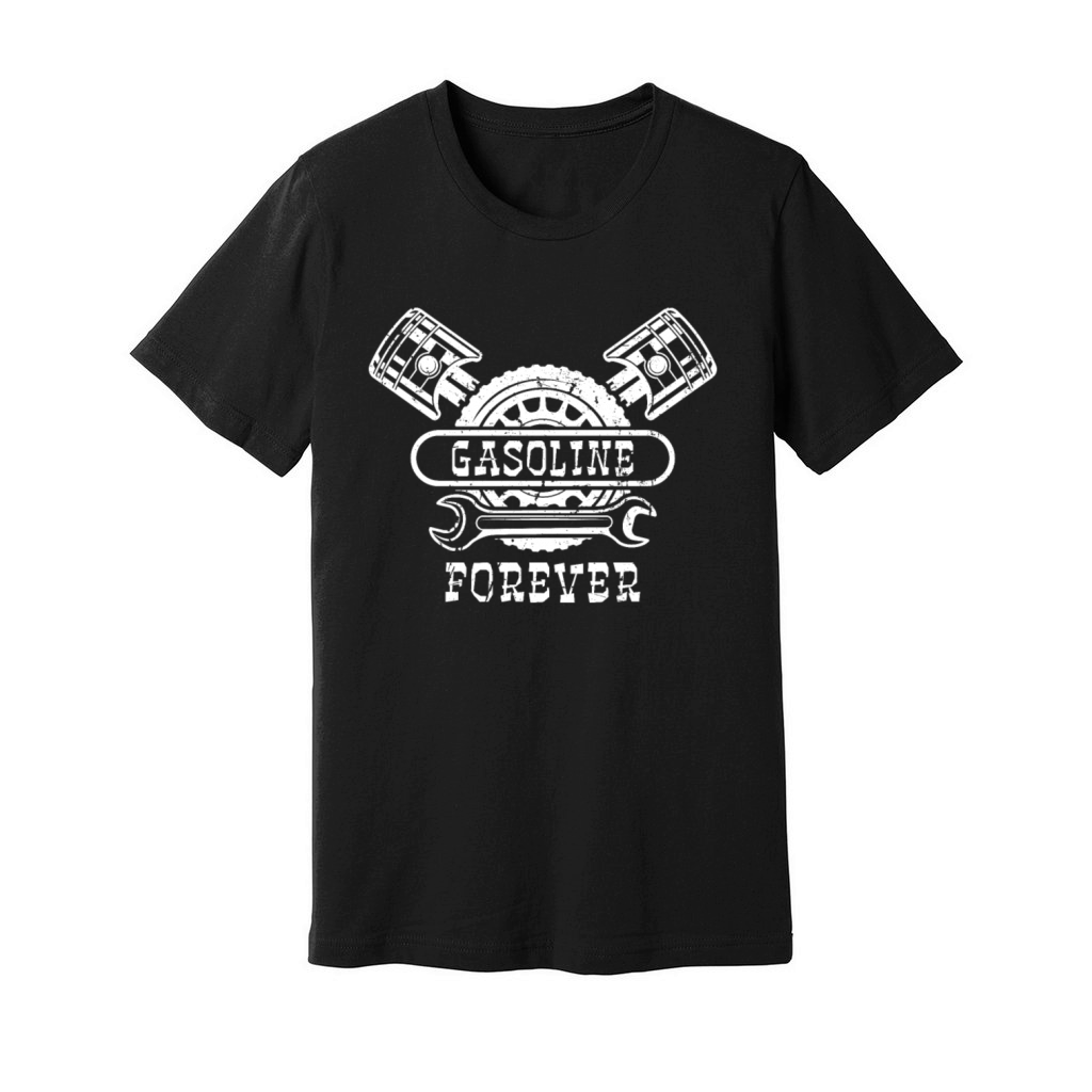 Gasoline Forever Vintage Hot Rod Engine Unisex Jersey Tee