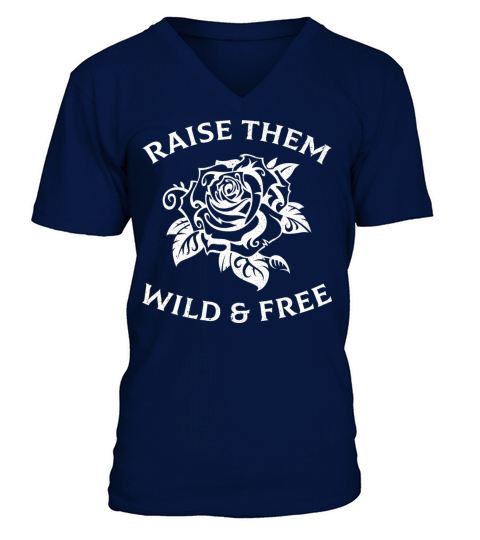 Raise Them Wild Free Hippie Mama V-Neck T-shirt