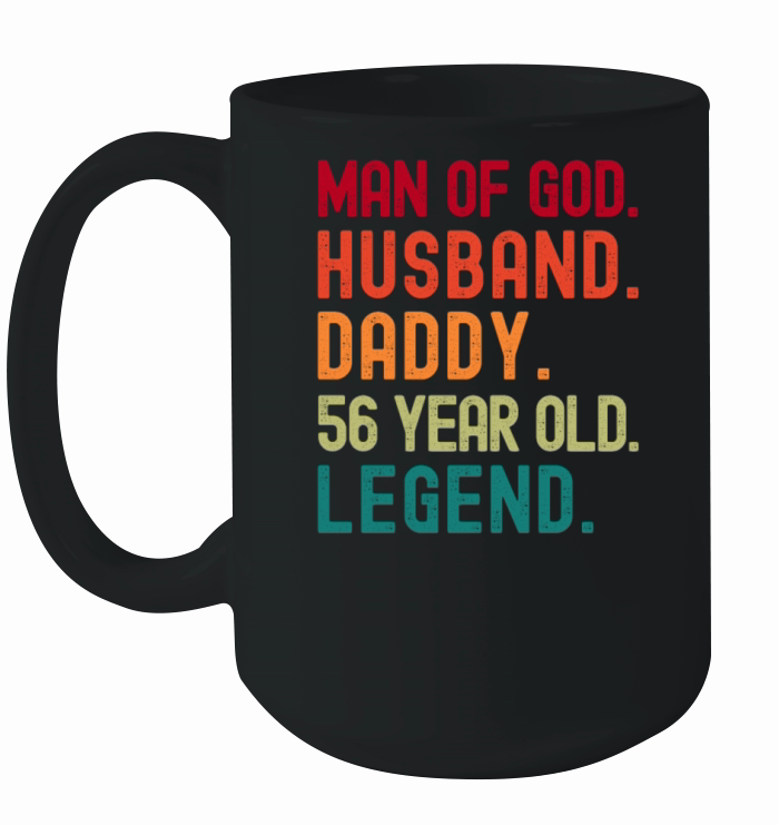 Man of God Husband Dad Funny 56th Birthday Ceramic Mug