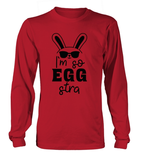 Egg stra Bunny with Sunglasses - Quote Long sleeved Unisex