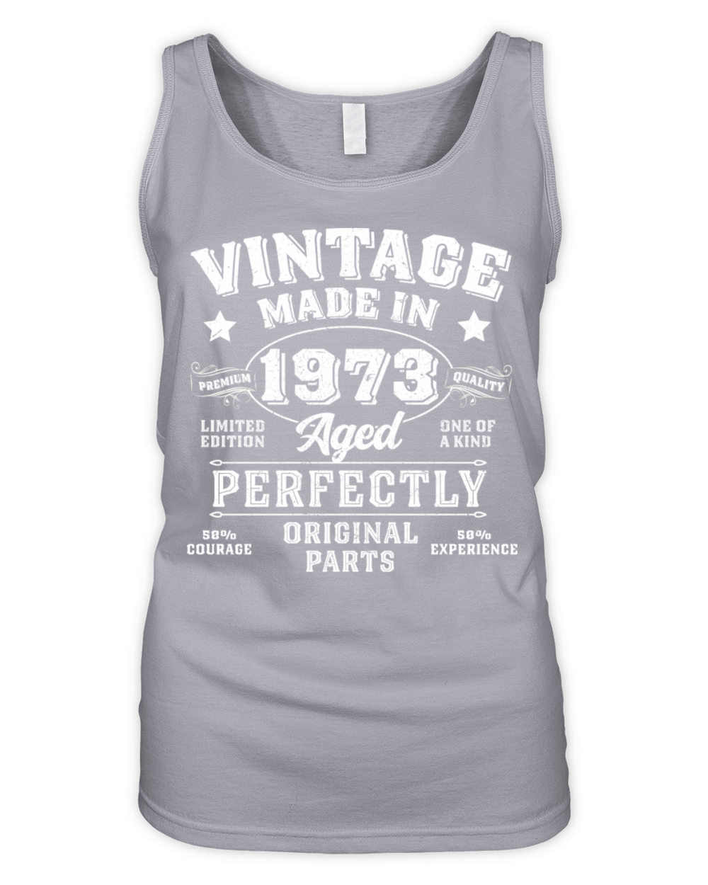 Vintage 50th Birthday Decorations Men Funny 1973 Organic Women's Tank Top
