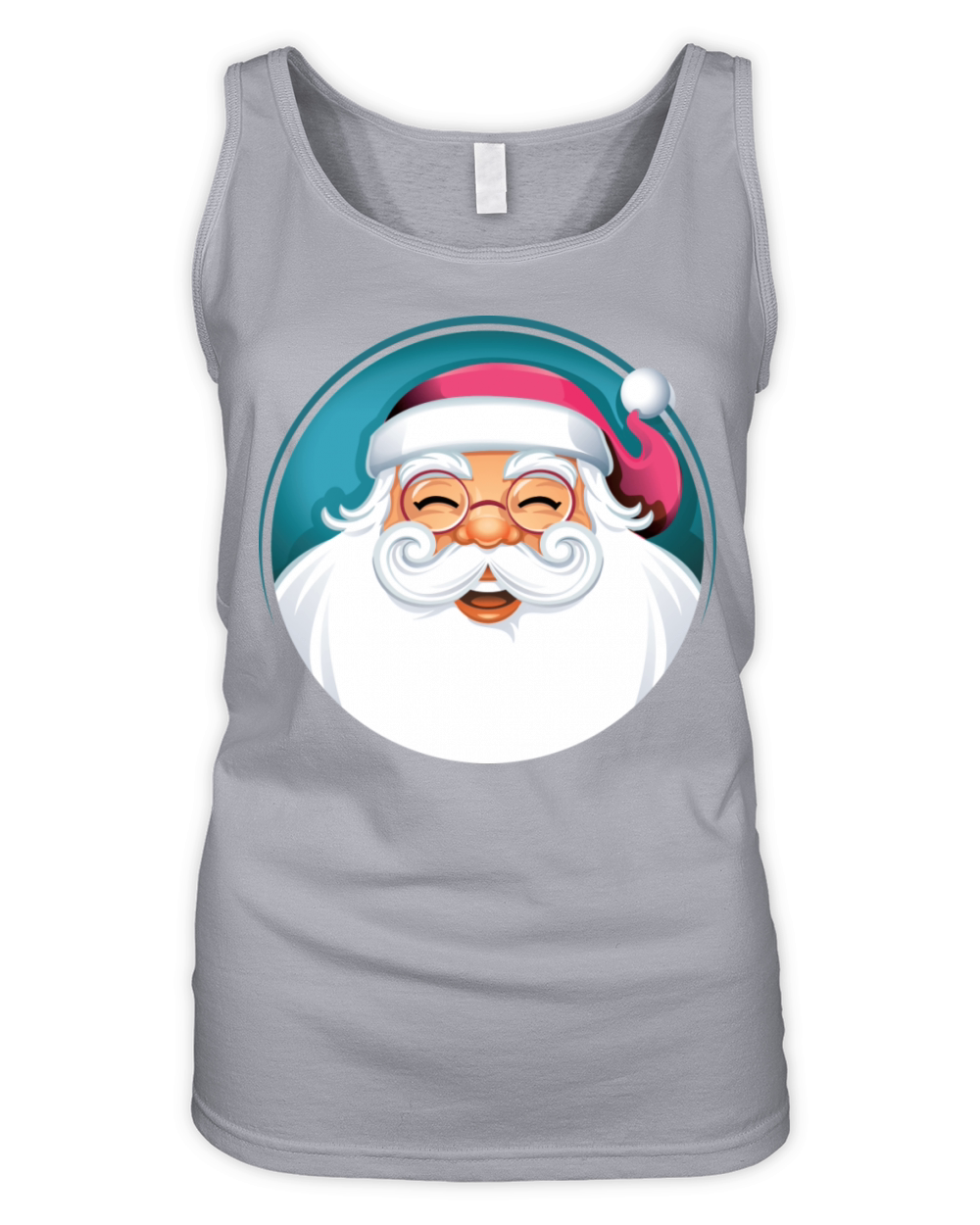 Merry Christmas Vintage Pink Santa Claus Holiday Season Organic Women's Tank Top