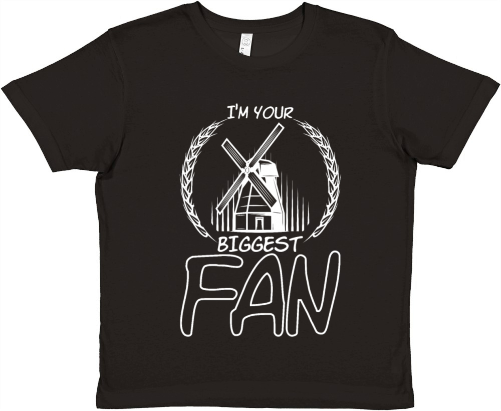 Im Your Biggest Fan Windmill Pun Premium Kids Crewneck T-shirt