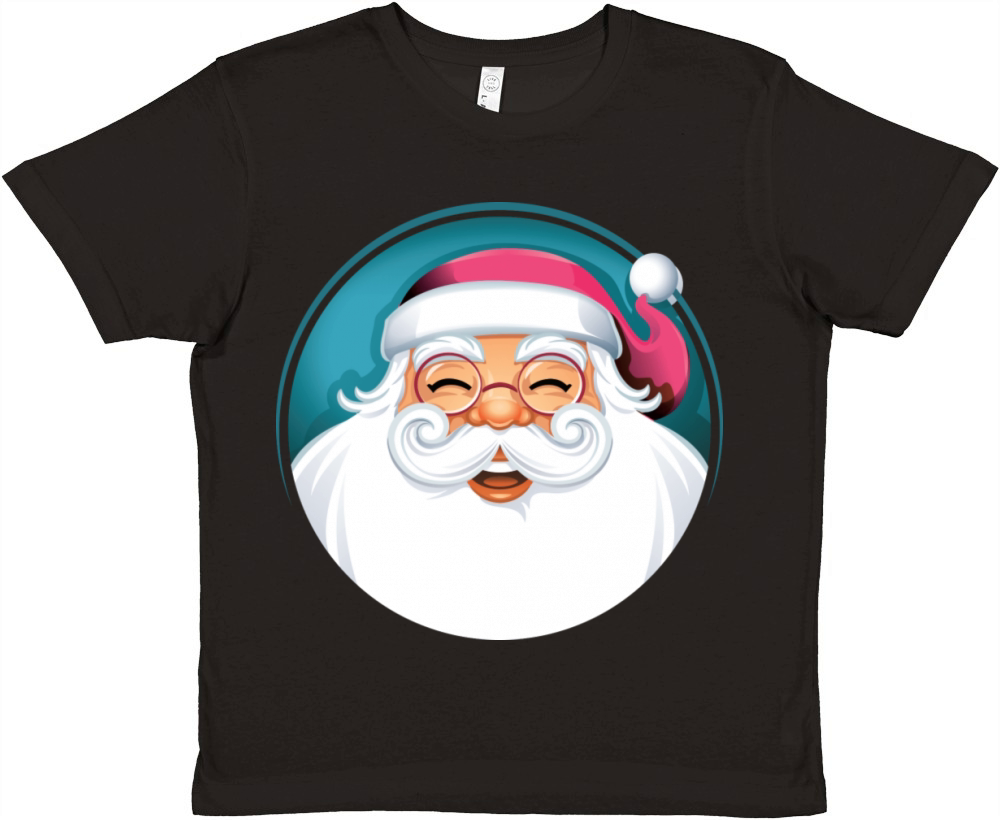 Merry Christmas Vintage Pink Santa Claus Holiday Season Premium Kids Crewneck T-shirt