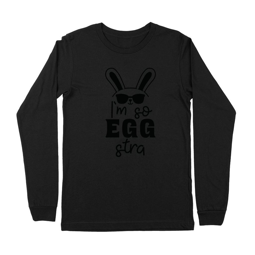 Egg stra Bunny with Sunglasses - Quote Premium Long Sleeve