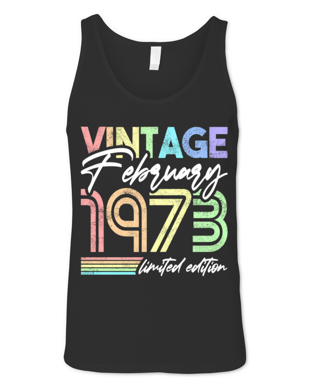 1973 For February 1973 Unisex Jersey Tank