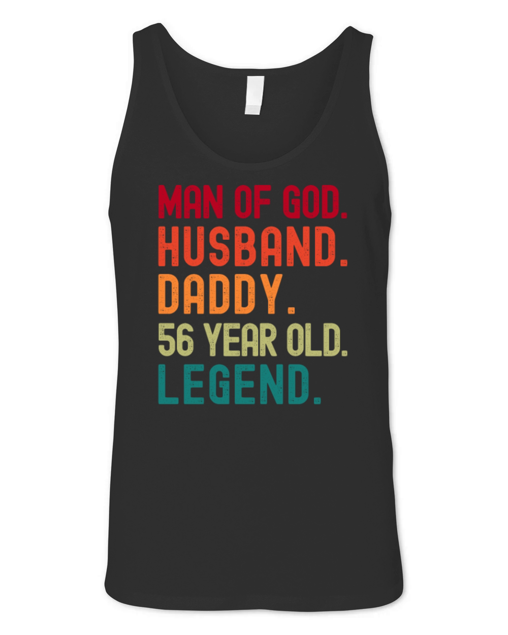 Man of God Husband Dad Funny 56th Birthday Unisex Jersey Tank