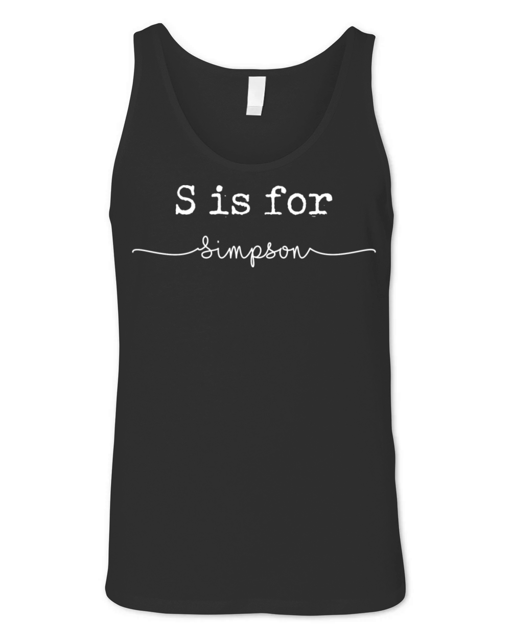 S Is For Simpson Unisex Jersey Tank