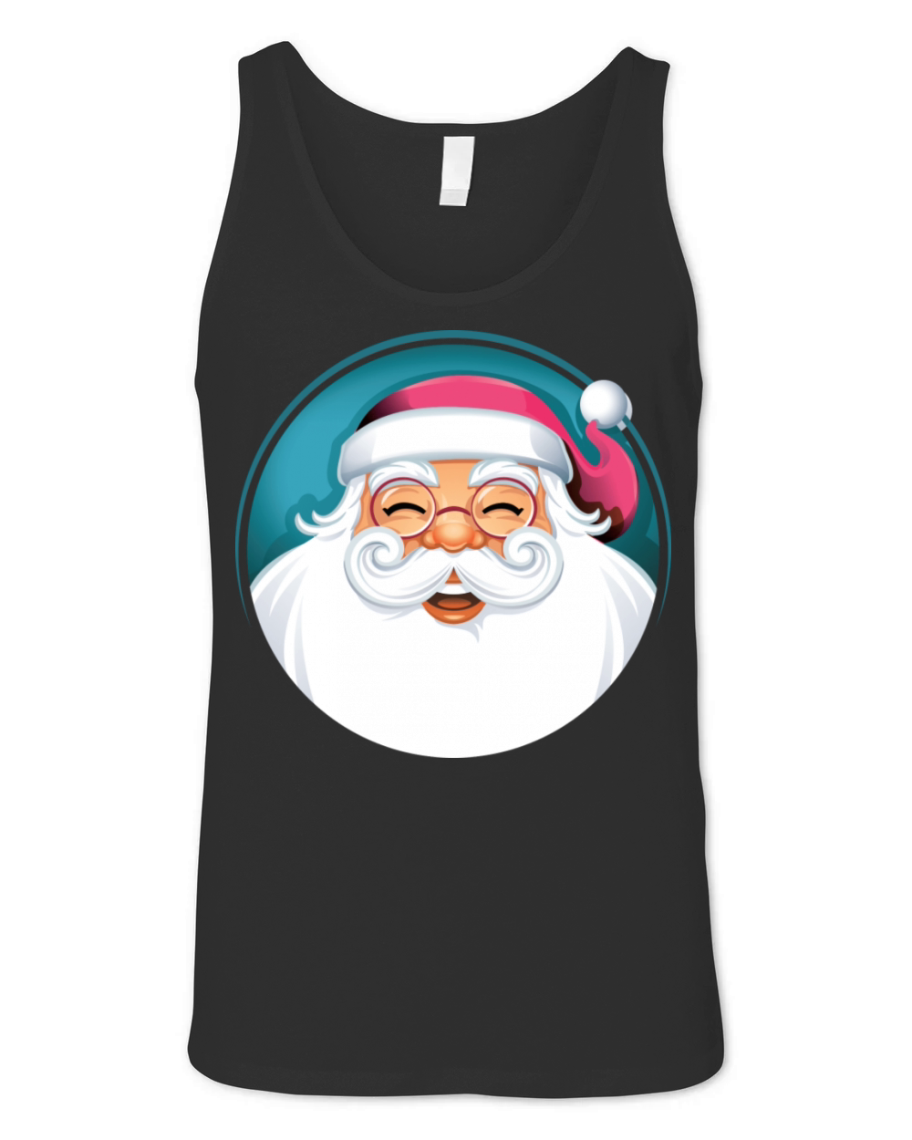 Merry Christmas Vintage Pink Santa Claus Holiday Season Unisex Jersey Tank