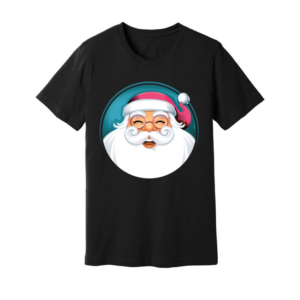 Merry Christmas Vintage Pink Santa Claus Holiday Season Unisex Jersey Tee