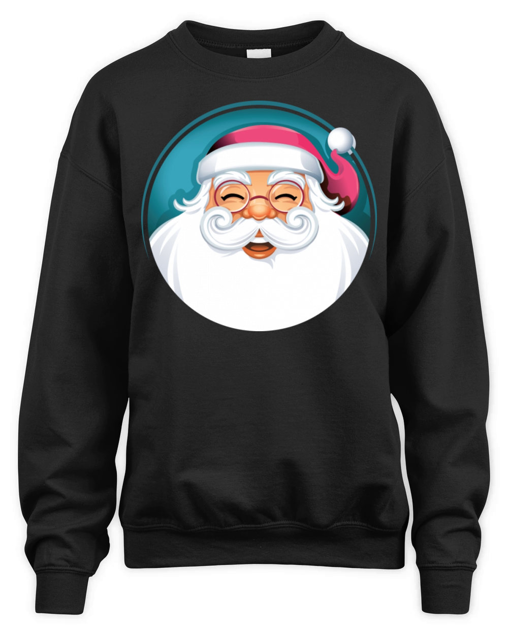 Merry Christmas Vintage Pink Santa Claus Holiday Season Unisex Premium Crewneck Sweatshirt