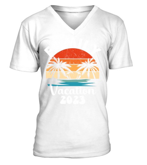 Family Vacation 2023 Beach Matching Summer 2023 V-Neck T-shirt