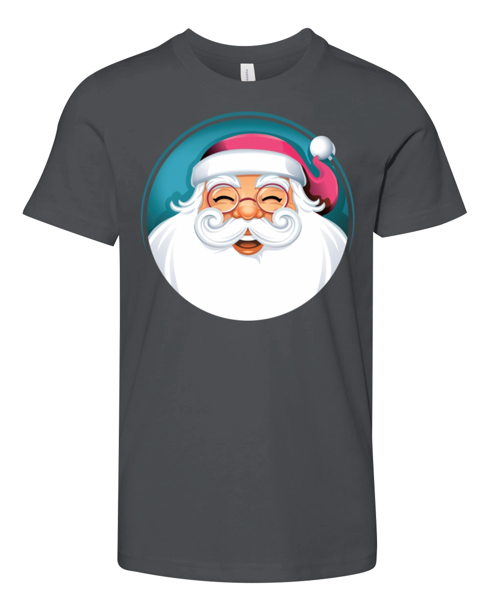 Merry Christmas Vintage Pink Santa Claus Holiday Season Youth Unisex Jersey Tee