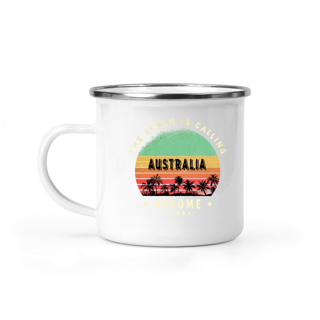Broome Australia Vintage Beach Design Camping Mug