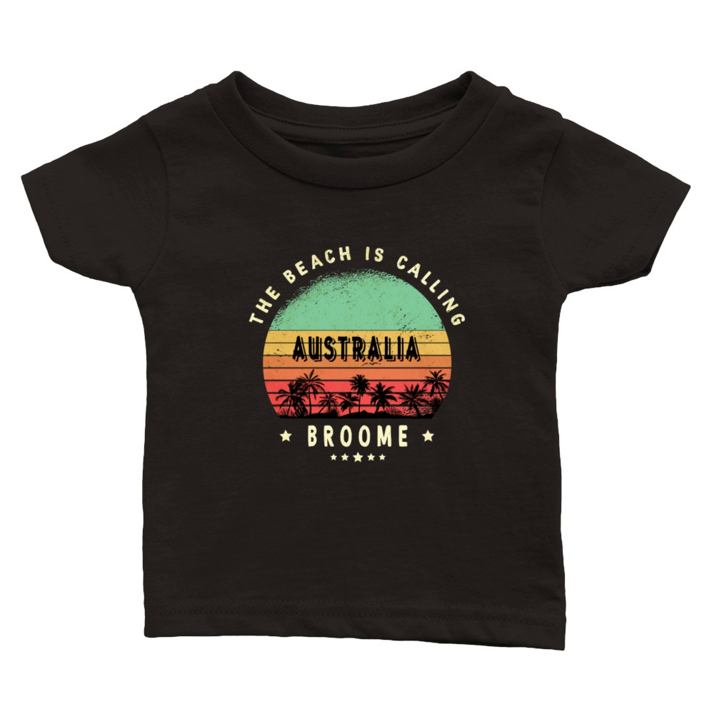 Broome Australia Vintage Beach Design Classic Baby Crewneck T-shirt