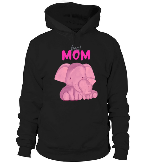 Best Mom Elephant Mom Watercolor Design Design Hoodie Unisex