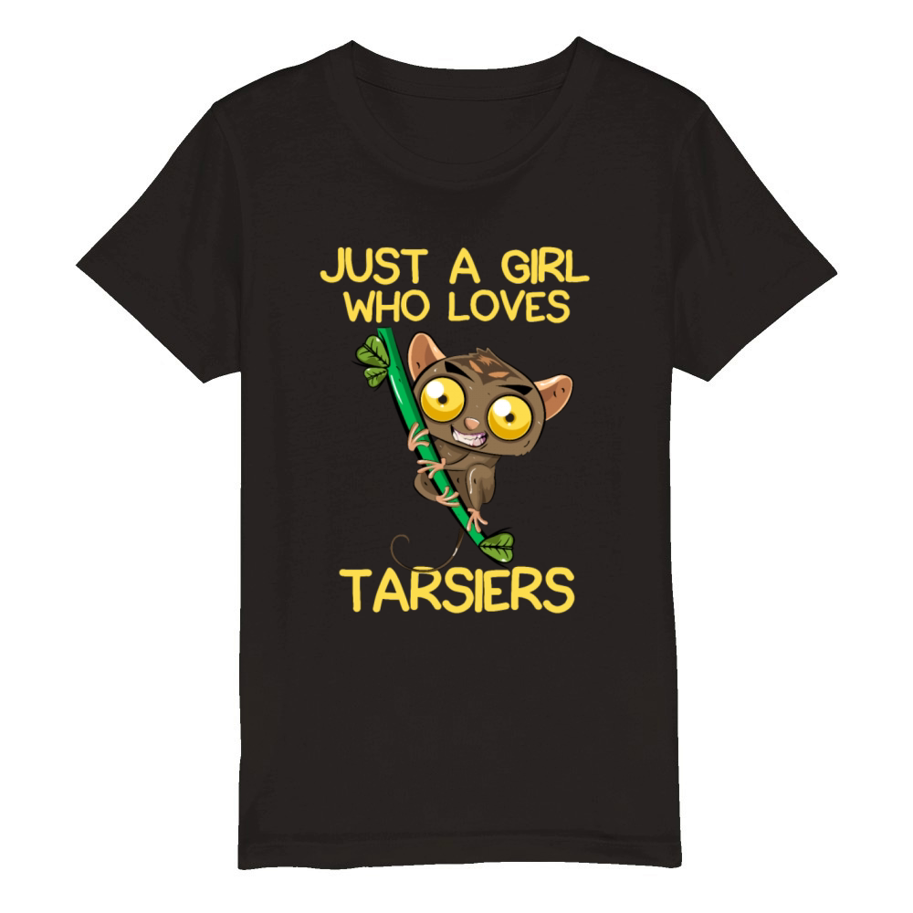 Just A Girl Who Loves Tarsiers Organic Kids Crewneck T-shirt
