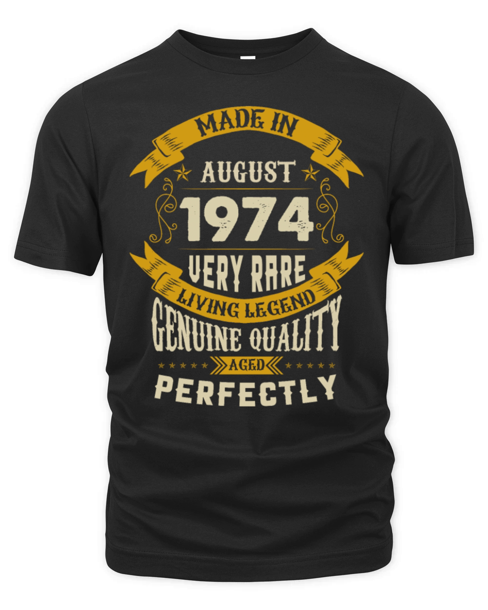 August 1974 Vintage Birthday Present Organic Unisex T-shirt