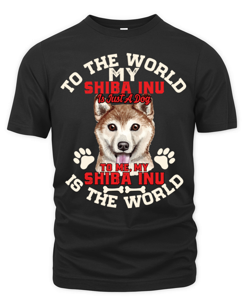 To The World My Shiba Inu Is Just A Dog To Me Organic Unisex T-shirt