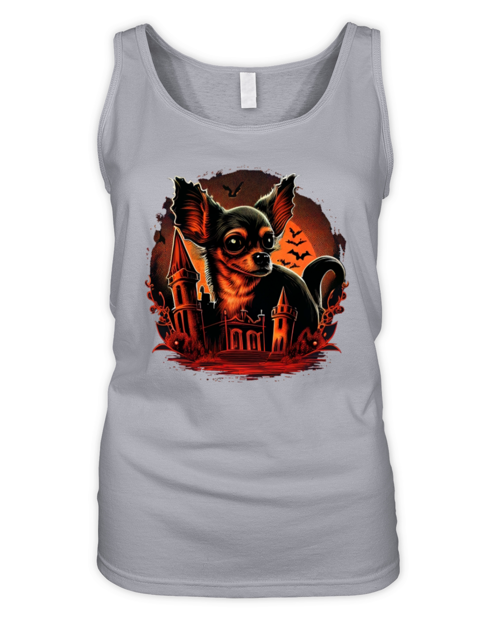 Chihuahua Halloween Costume - Scary Pumpkin Witch Organic Women's Tank Top