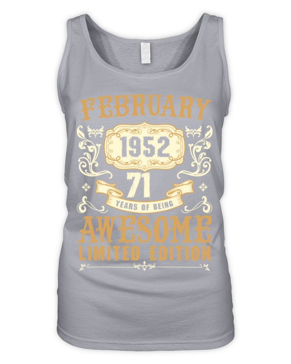 February 1952 71 Years Of Being Awesome Limited Organic Women's Tank Top