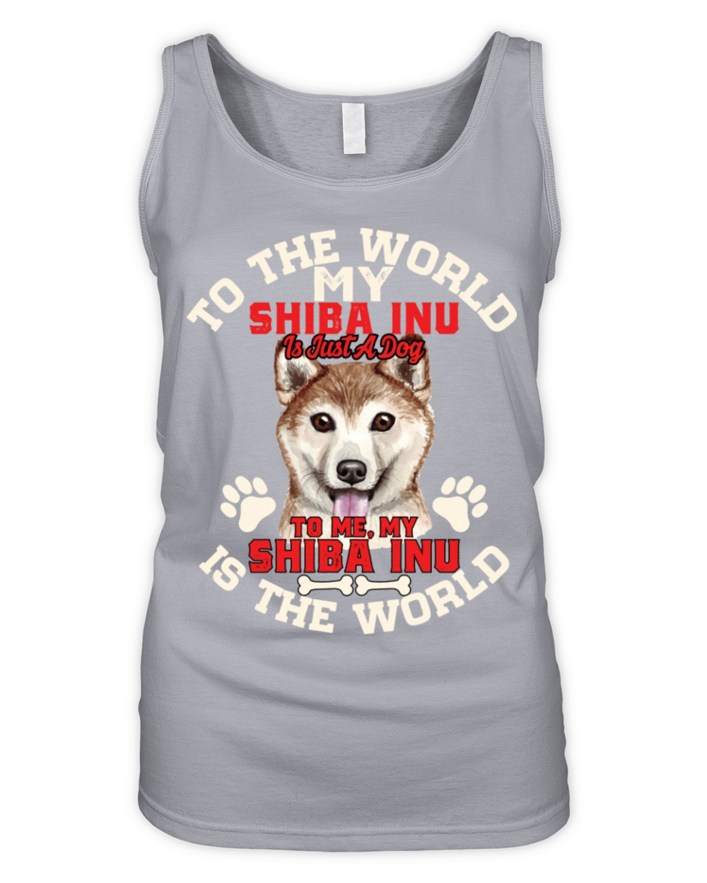 To The World My Shiba Inu Is Just A Dog To Me Organic Women's Tank Top