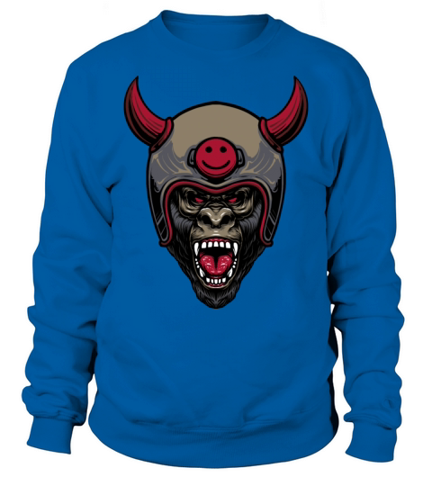 Gorilla head motorcycle Sweatshirt Unisex