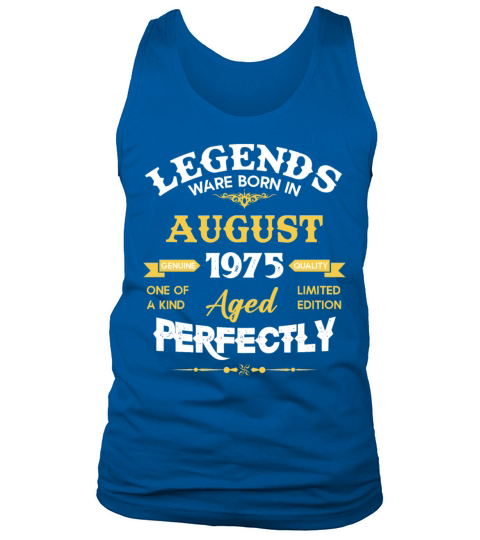 Vintage Aged To Perfection August 1975 Tank Top Unisex
