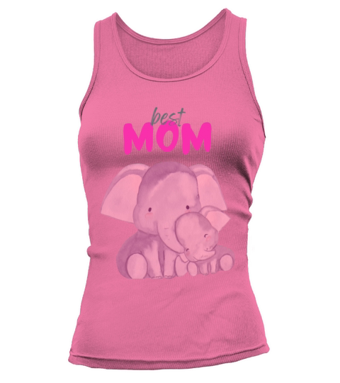 Best Mom Elephant Mom Watercolor Design Design Tank top Woman