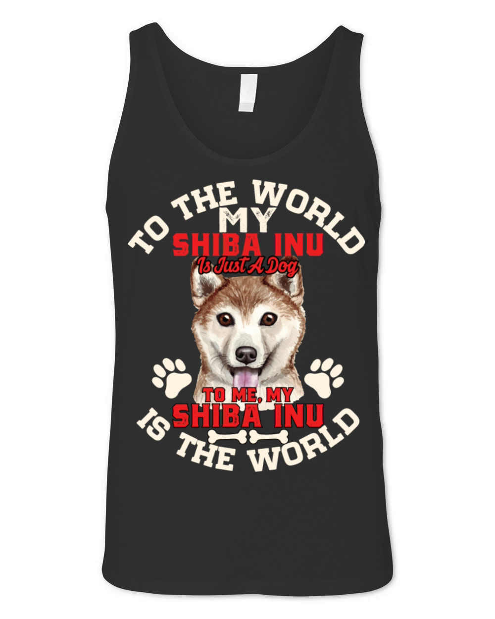 To The World My Shiba Inu Is Just A Dog To Me Unisex Jersey Tank