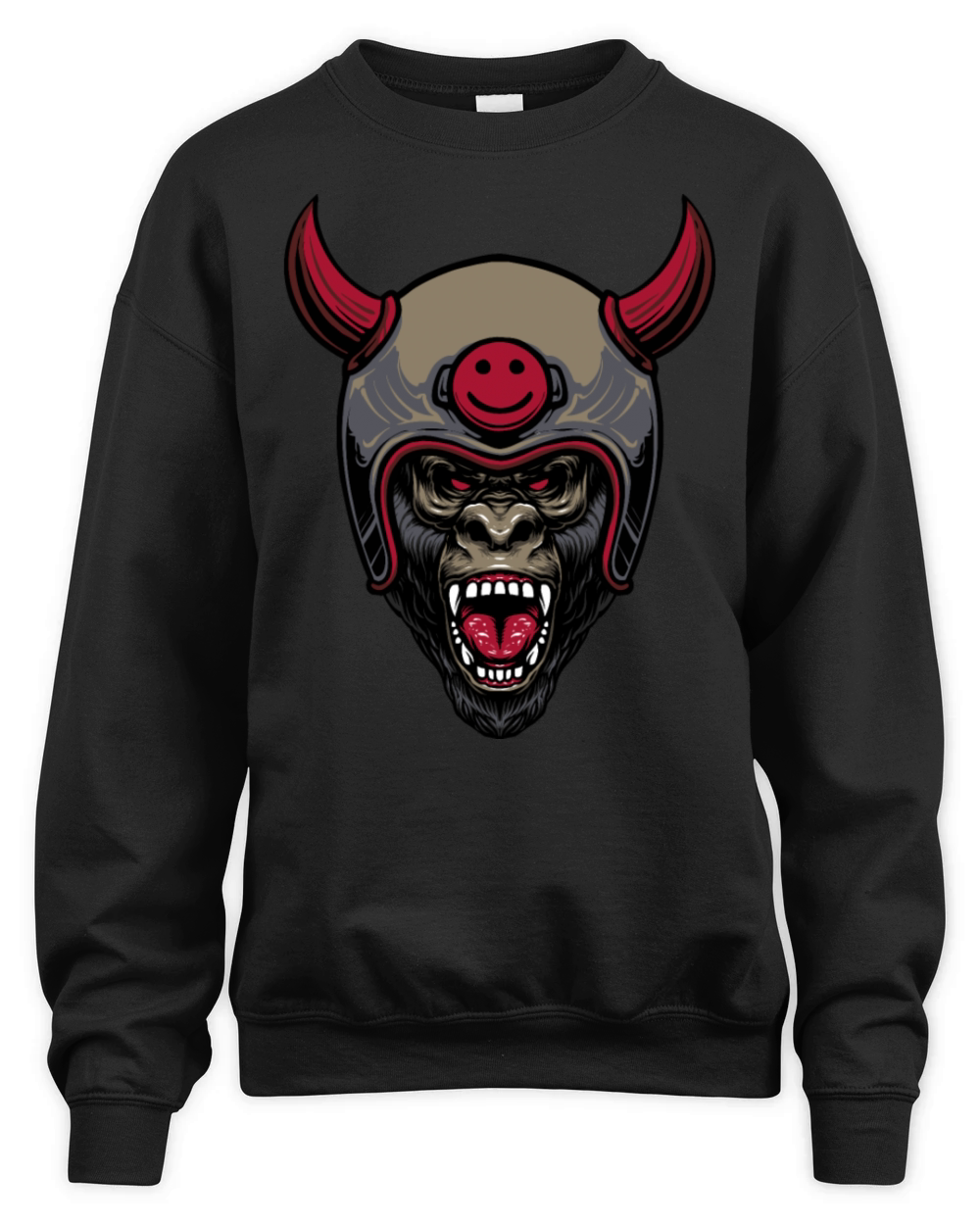 Gorilla head motorcycle Unisex Premium Crewneck Sweatshirt