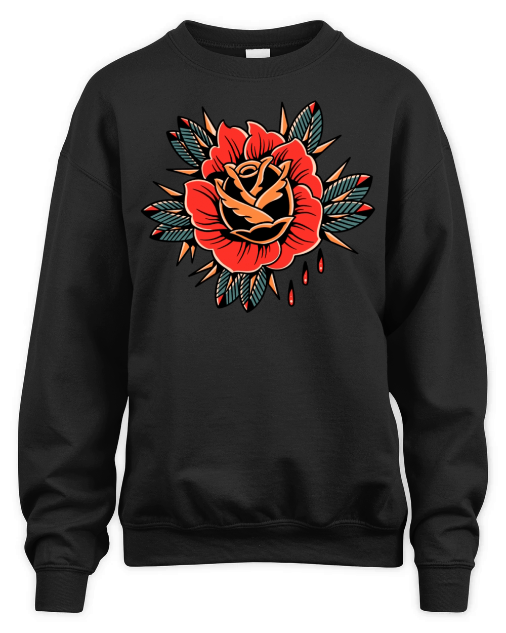 Red Rose Tattoo Unisex Premium Crewneck Sweatshirt