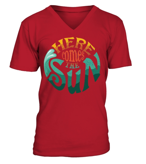 Comes Sun Beach 2022 Tropical Hello Summer V-Neck T-shirt