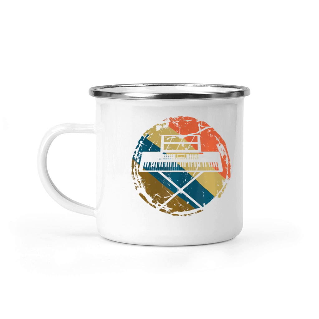 Music Musician Pianist Vintage Keyboard Player Camping Mug