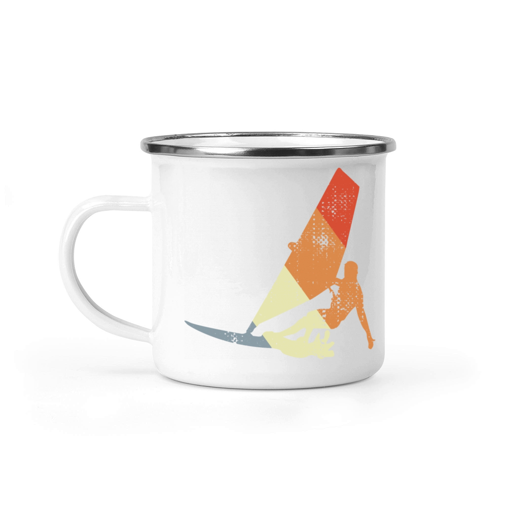 Vintage Windsurfer Camping Mug