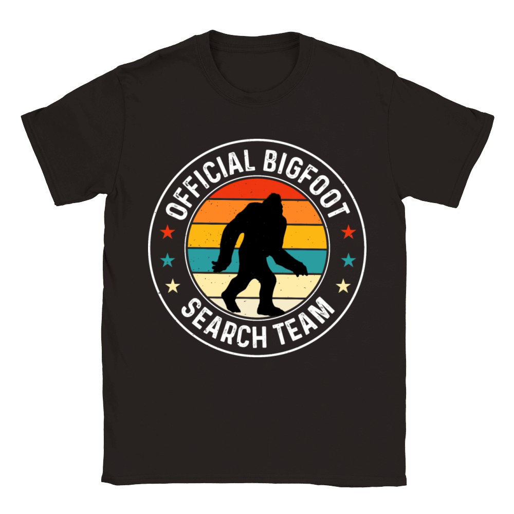 Retro Vintage Bigfoot Search Team Shirt Classic Kids Crewneck T-shirt