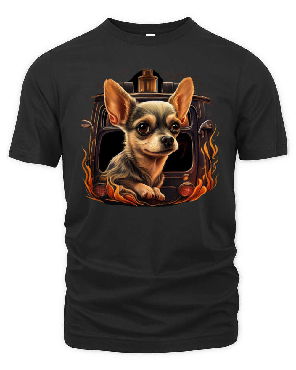 Chihuahua - Firefighter Fireman Cool Dog Men Hat Organic Unisex T-shirt