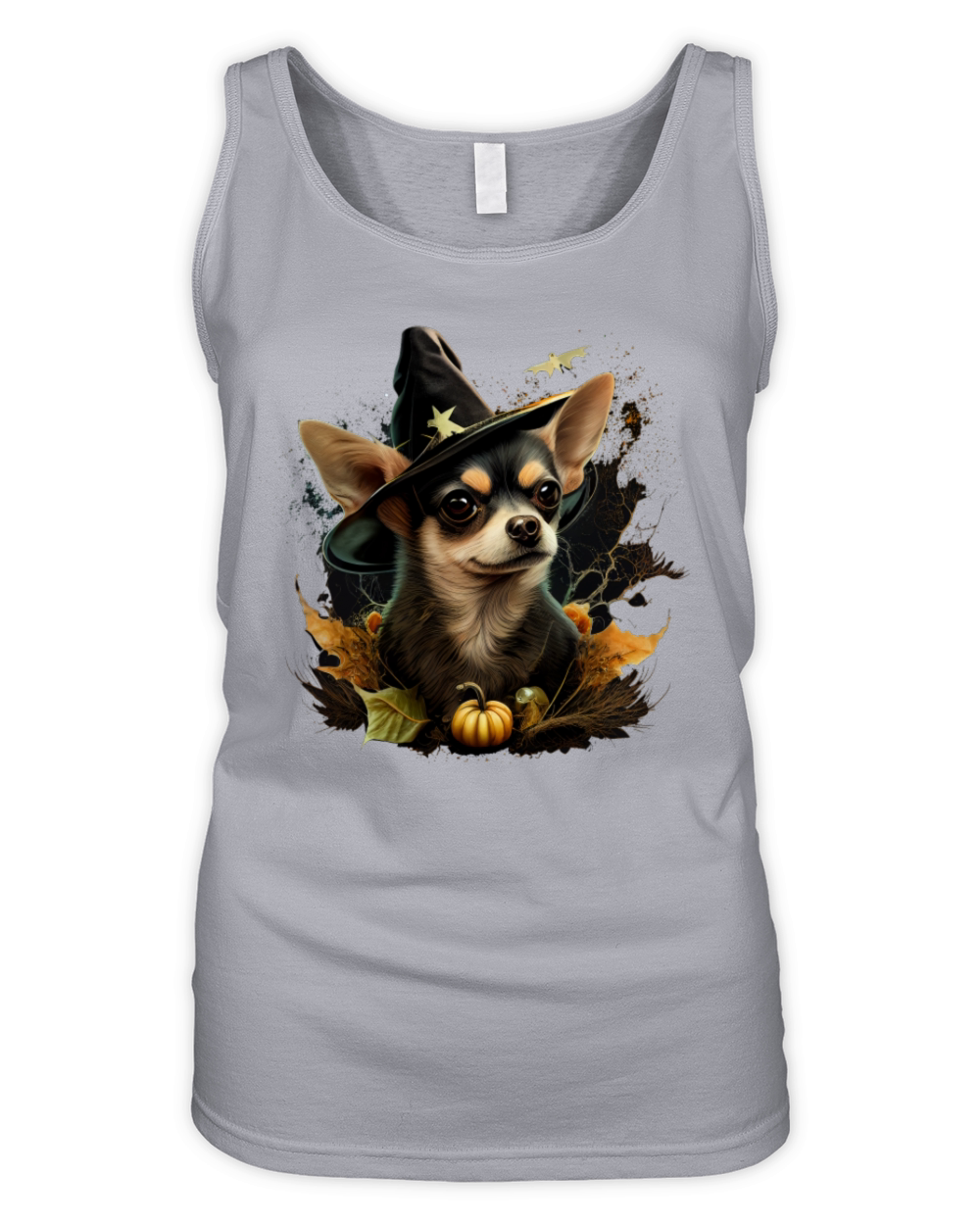 Chihuahua Halloween Costume - Scary Pumpkin Witch Organic Women's Tank Top