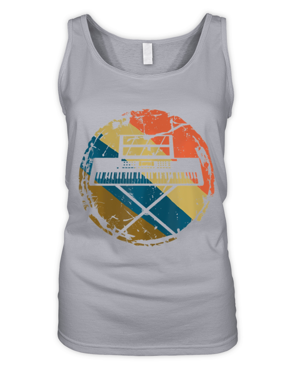 Music Musician Pianist Vintage Keyboard Player Organic Women's Tank Top