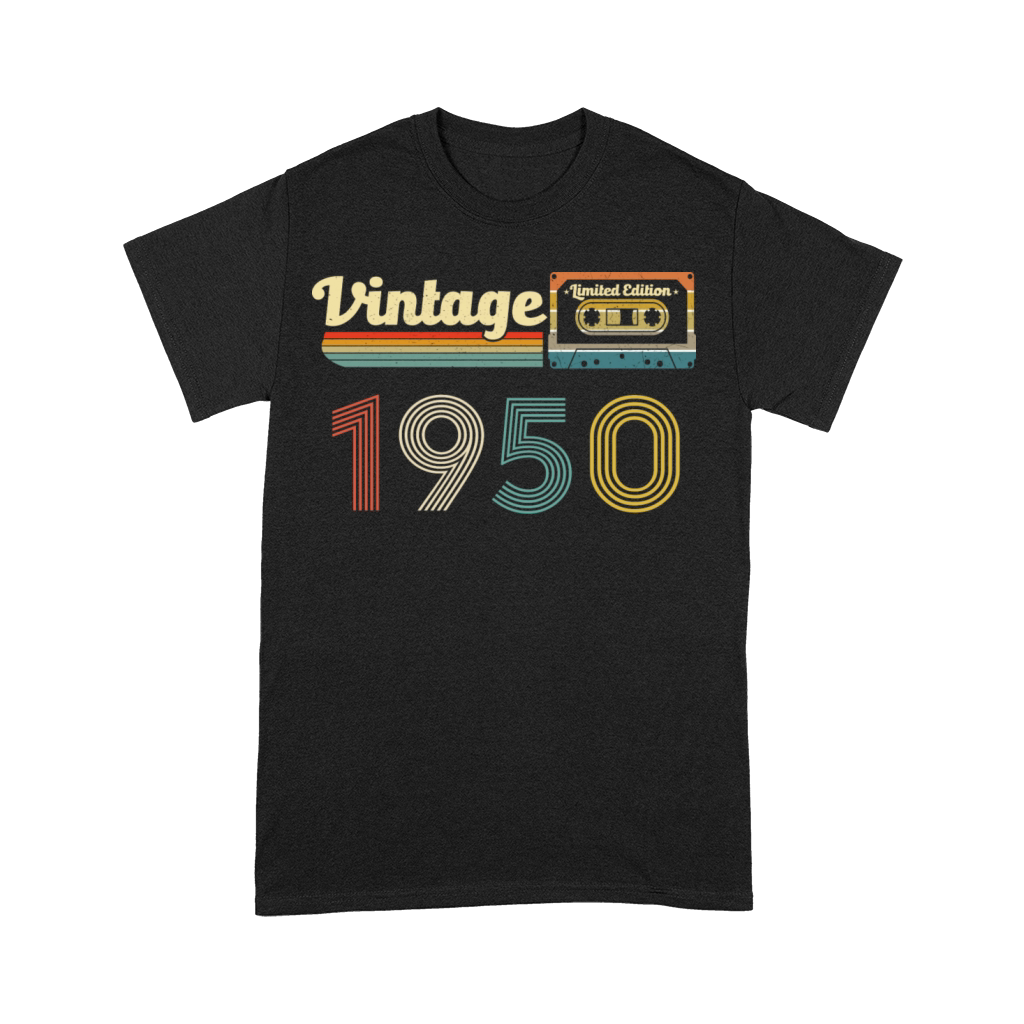 Vintage 1950 72nd Birthday 72 Years Old Cassette Premium T-shirt