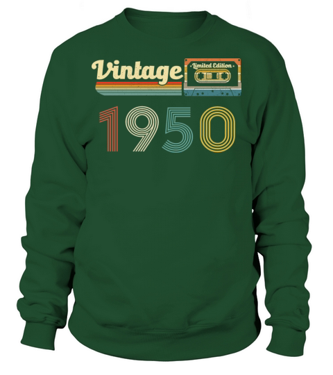 Vintage 1950 72nd Birthday 72 Years Old Cassette Sweatshirt Unisex