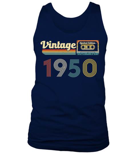 Vintage 1950 72nd Birthday 72 Years Old Cassette Tank Top Unisex
