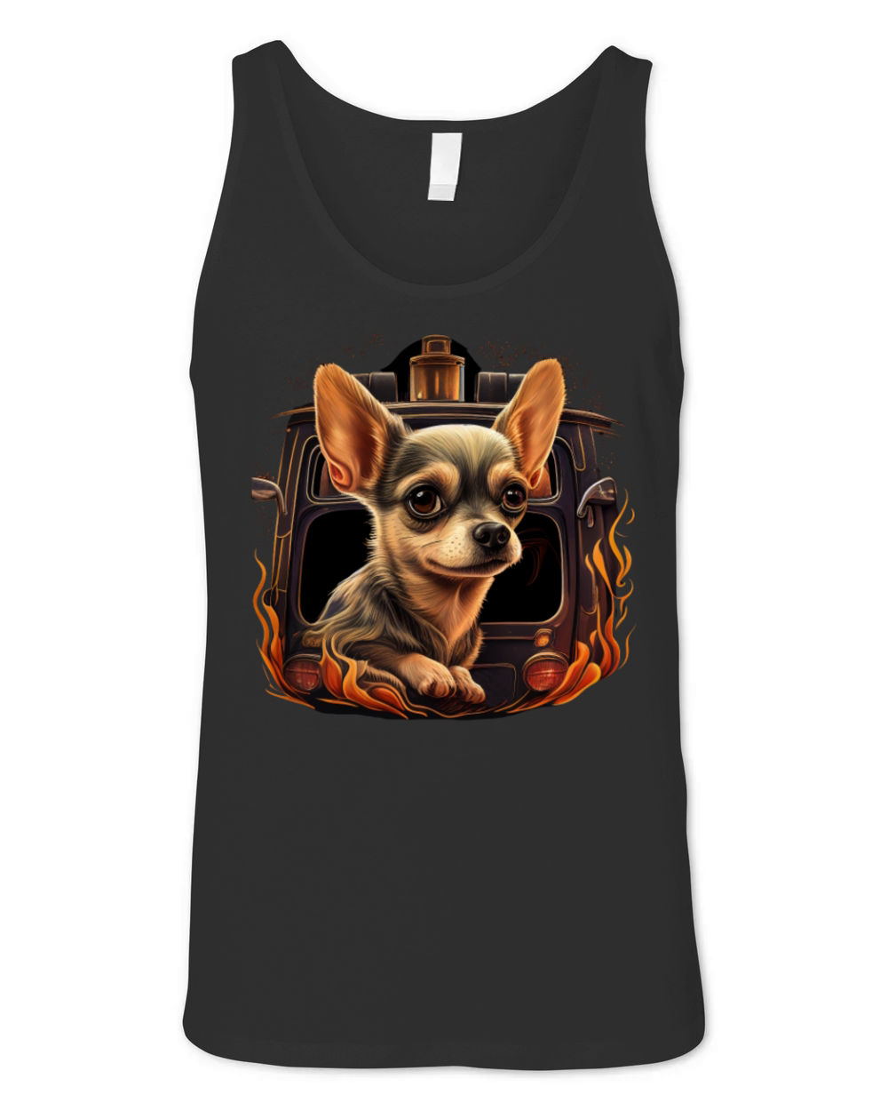 Chihuahua - Firefighter Fireman Cool Dog Men Hat Unisex Jersey Tank