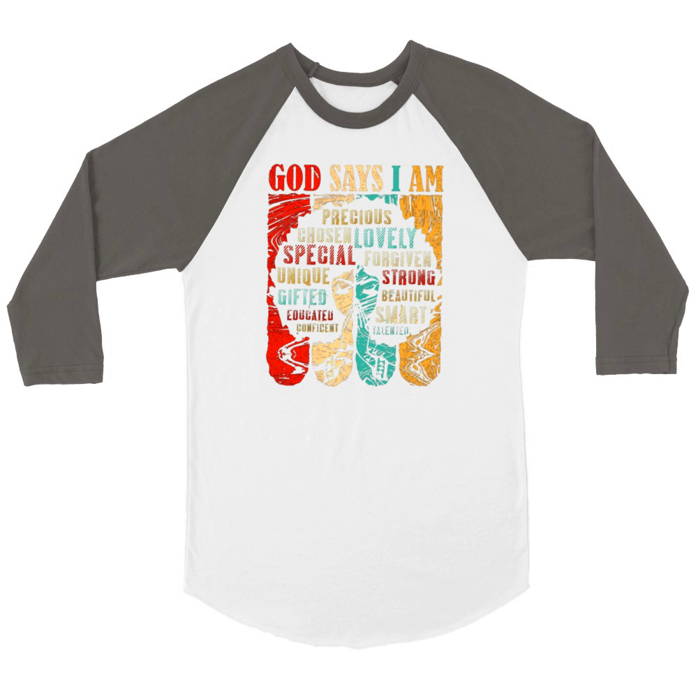 GOT SAYS I AM Unisex ¾ sleeve Raglan T-shirt